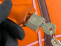 Hermes S/S 2023 Runway Edition Patch Birkin 30  in Orange Epsom leather and Palladium Hardware