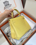Hermes Mimosa Alligator KELLY 25 WITH GOLD HARDWARE