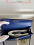 Hermès Blue Electric  Mini Kelly II Chevre  Mysore Leather Gold  hardware