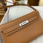 Hermes Kelly Elan bag Sellier Gold Chevre goatsk in Palladium hardware