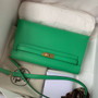 Hermes Kelly Elan bag Sellier Comic Green Chevre goatsk in Gold hardware