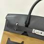 HERMÈS CARGO HAC BIRKIN 40 BLACK BOX AND OLIVE TOILE PALLADIUM HARDWARE HERMÈS CARGO HAC BIRKIN 40 BLACK BOX AND OLIVE TOILE PALLADIUM HARDWARE