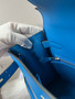 Hermes LIMITED EDITION  Bleu Electrique SWIFT LEATHER LAKIS KELLY 28 WITH GOLD HARDWARE
