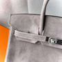 HERMÈS BIRKIN 25 GRIS ASPHALTE VEAU DOBLIS SUEDE WITH PALLADIUM HARDWARE HERMÈS BIRKIN 25 GRIS ASPHALTE VEAU DOBLIS SUEDE WITH PALLADIUM HARDWARE