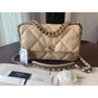 CHANEL 19 Dark Beige Large Flap Bag 