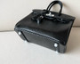 Hermes Black Lizard Birkin Bag 25cm Palladium Hardware Hermes Black Lizard Birkin Bag 25cm Palladium Hardware