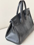 Hermes Black Lizard Birkin Bag 25cm Palladium Hardware Hermes Black Lizard Birkin Bag 25cm Palladium Hardware