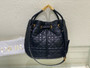 Christian Dior Medium Dior Nolita Bag  Black Macrocannage Lambskin
