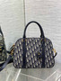 Christian Dior Medium D-Vibe Bowling Bag  Blue Dior Oblique Jacquard Christian Dior Medium D-Vibe Bowling Bag  Blue Dior Oblique Jacquard