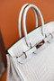 Hermes Pearl Gray Birkin 30 in Niloticus Crocodile with Palladium hardware  Hermes Pearl Gray Birkin 30 in Niloticus Crocodile with Palladium hardware