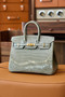 Hermes Gris Tourterelle Birkin 30 in Niloticus Crocodile with Gold hardware Hermes Gris Tourterelle Birkin 30 in Niloticus Crocodile with Gold hardware