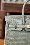 Hermes Gris Tourterelle Birkin 30 in Niloticus Crocodile with Gold hardware Hermes Gris Tourterelle Birkin 30 in Niloticus Crocodile with Gold hardware