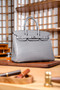 Hermes Gris Ciment Birkin 30 in Niloticus Crocodile with Palladium hardware Hermes Gris Ciment Birkin 30 in Niloticus Crocodile with Palladium hardware