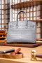 Hermes Gris Ciment Birkin 30 in Niloticus Crocodile with Palladium hardware Hermes Gris Ciment Birkin 30 in Niloticus Crocodile with Palladium hardware