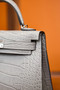 Hermès Kelly 20 Mini II Pearl Gray Matte Alligator Palladium Hardware  Hermès Kelly 20 Mini II Pearl Gray Matte Alligator Palladium Hardware