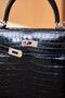 Hermes GLOSSY BLUE TEMPETE NILOTICUS CROCODILE KELLY 25 WITH PALLADIUM HARDWARE