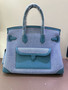 Hermes Birkin Cargo bag 35 Blue france/Blue france Canvas/Swift leather Silver hardware