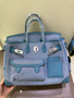 Hermes Birkin Cargo bag 35 Blue france/Blue france Canvas/Swift leather Silver hardware