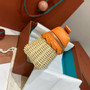Loro Piana Extra Pocket L19 East-West wicker Orange  Loro Piana Extra Pocket L19 East-West wicker Orange