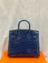 Hermès Birkin 20 Blue Sapphire  Alligator Palladium Hardware Hermès Birkin 20 Blue Sapphire  Alligator Palladium Hardware
