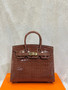 Hermès Birkin 20 Miel  Alligator Gold Hardware Hermès Birkin 20 Miel  Alligator Gold Hardware