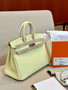 Hermes BIRKIN25 JAUNE MILTON I8 Birkin 25 cm Swift Palladium Hardware