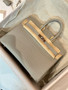 HERMES Gris Perle Birkin 25 Matt Alligator Crocodile Skin Palladium Hardware