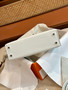 Hermès White Mini Kelly II Swift Leather Palladium hardware Hermès White Mini Kelly II Swift Leather Palladium hardware