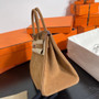 HERMES LIMITED EDITION SUEDE BIRKIN 30 BAG RARE GOLD DOBLIS PALLADIUM HARDWARE HERMES LIMITED EDITION SUEDE BIRKIN 30 BAG RARE GOLD DOBLIS PALLADIUM HARDWARE