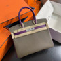 Hermes Special Order Bi-coloured Birkin 25cm Togo Palladium Hardware  Hermes Special Order Bi-coloured Birkin 25cm Togo Palladium Hardware