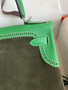 Hermes Special Order Bamboo/Etoupe/Olive Kelly 28 Lace Bag Everolour/Togo/Suede and Swift Leather