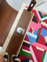Hermès Limited Edition Fauve Barenia, Multicolor Clemence, Togo, Epsom, Madame, Tadelakt, Chèvre and Wood Kellywood Perspective Cavaliere Kelly 22 Palladium Hardware Hermès Limited Edition Fauve Barenia, Multicolor Clemence, Togo, Epsom, Madame, Tadelakt, Chèvre and Wood Kellywood Perspective Cavaliere Kelly 22 Palladium Hardware