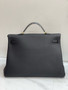 Hermes Kelly 50 Voyage Bag Palladium Hardware Togo Leather Limited Edition Hermes Kelly 50 Voyage Bag Palladium Hardware Togo Leather Limited Edition