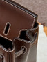 Hermes Birkin 25  Chocolate Box Leather Palladium Hardware Hermes Birkin 25  Chocolate Box Leather Palladium Hardware