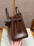 Hermes Birkin 25  Chocolate Box Leather Palladium Hardware Hermes Birkin 25  Chocolate Box Leather Palladium Hardware