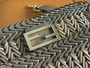 FENDI Interlaced Leather Baguette Bag Brown