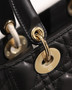 Christian Dior SMALL LADY DIOR MY ABCDIOR BAG Black Quilted-Effect Lambskin  