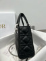 Christian Dior Mini Lady Dior Bag Black Saddle Cannage Lambskin With Silver Hardware 2024