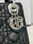 Christian Dior Mini Lady Dior Bag Black Saddle Cannage Lambskin With Silver Hardware 2024