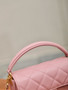 Chanel FALL-WINTER 2024/25   MINI FLAP BAG WITH TOP HANDLE PINK