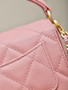 Chanel FALL-WINTER 2024/25   MINI FLAP BAG WITH TOP HANDLE PINK