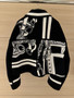 HERMES BLACK "Effet Kaleidoscope" zipped twillaine jacket 