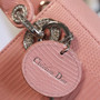 Christian Dior Lady Dior Mini Lizard with Crystals Hardware Pink