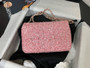 CHANEL FALL-WINTER 2024/25 PINK EVENING BAG Sequins & Gold-Tone Metal