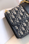 Christian Dior 30 Montaigne Chain Bag Blue Dior Oblique Jacquard