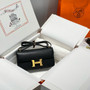 Hermès Constance Elan handbag in Black Epsom with Gold Hardware
