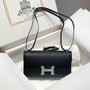 Hermès Constance Elan handbag in Black Epsom with Palladium Hardware