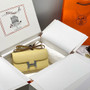 Hermès Constance Elan handbag in Jaune Poussin Epsom with Palladium Hardware