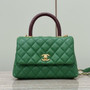 Chanel Green Lizard Top Handle Coco Handle Small Bag 