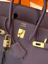 Hermes Raisin Birkin 25 cm Togo Gold Hardware Hermes Raisin Birkin 25 cm Togo Gold Hardware